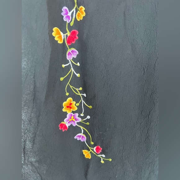 Asian-style pure silk sleeveless long top - Picture 7 of 8